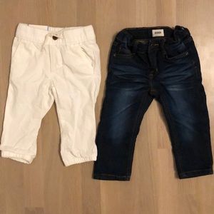 Baby gap pants and Hudson jeans
